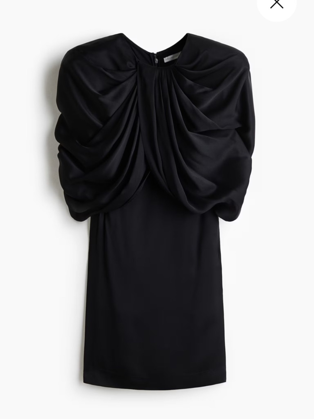 STELLA MCCARTNEY H&M DRAPED SATIN MINI DRESS XXS